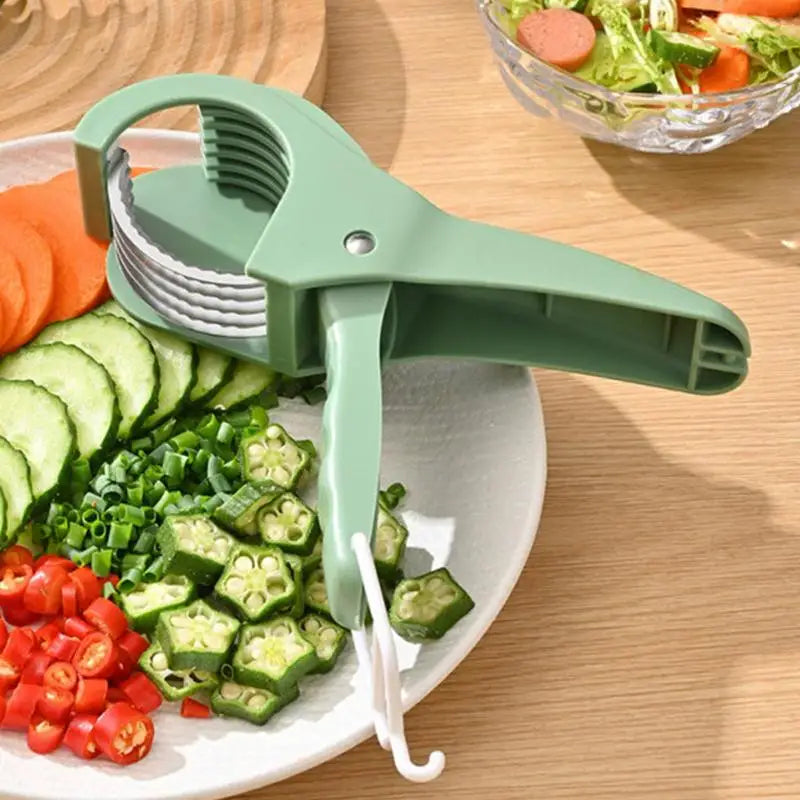 Manual Stainless Steel Salad Cutter – Compact &amp; Versatile Chopper