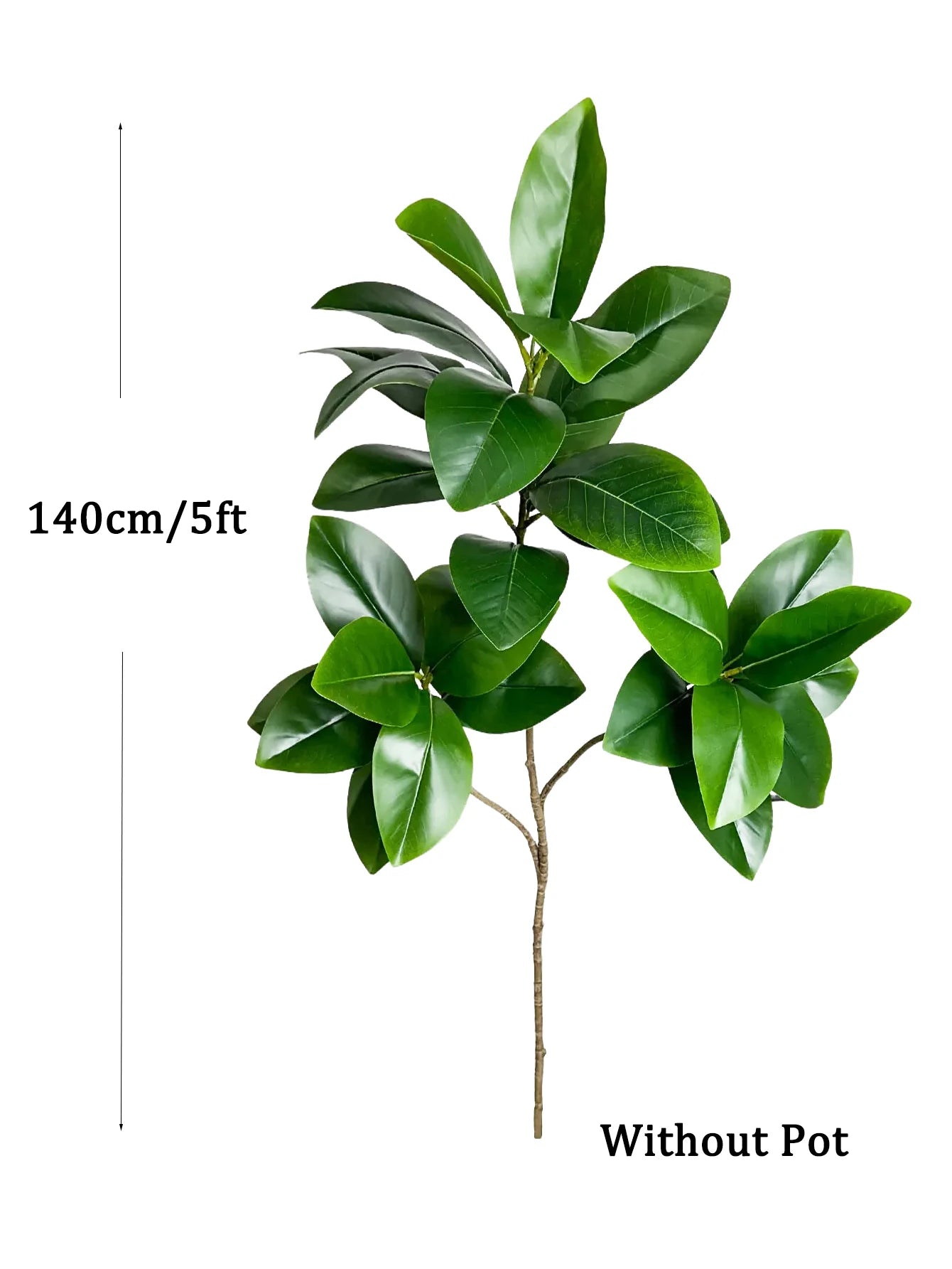 Artificial Fiddle Leaf Ficus Tree – 27.5" to 53" Faux Tropical Floor Plant