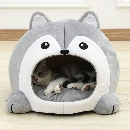 Plush Cat Bed &amp; Condo – Soft, Cozy House for Cats