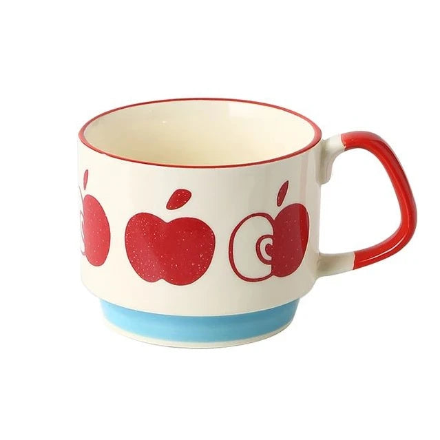 300 ml Colorful Pattern Ceramic Coffee Mug, 10 oz