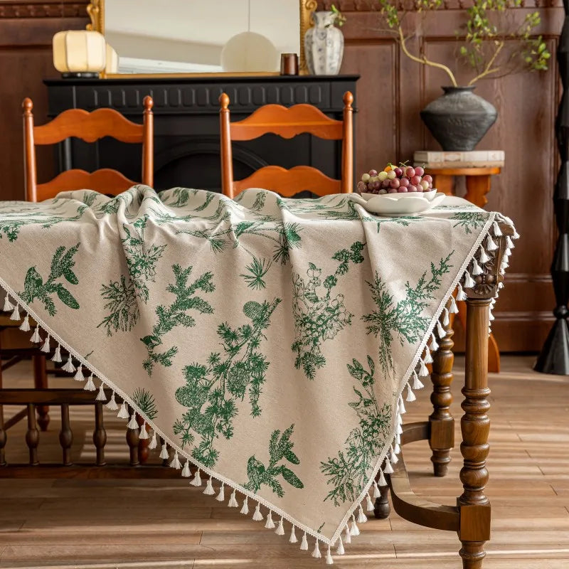 Thanksgiving-Inspired Pastoral Tablecloth – Oilproof &amp; Decorative