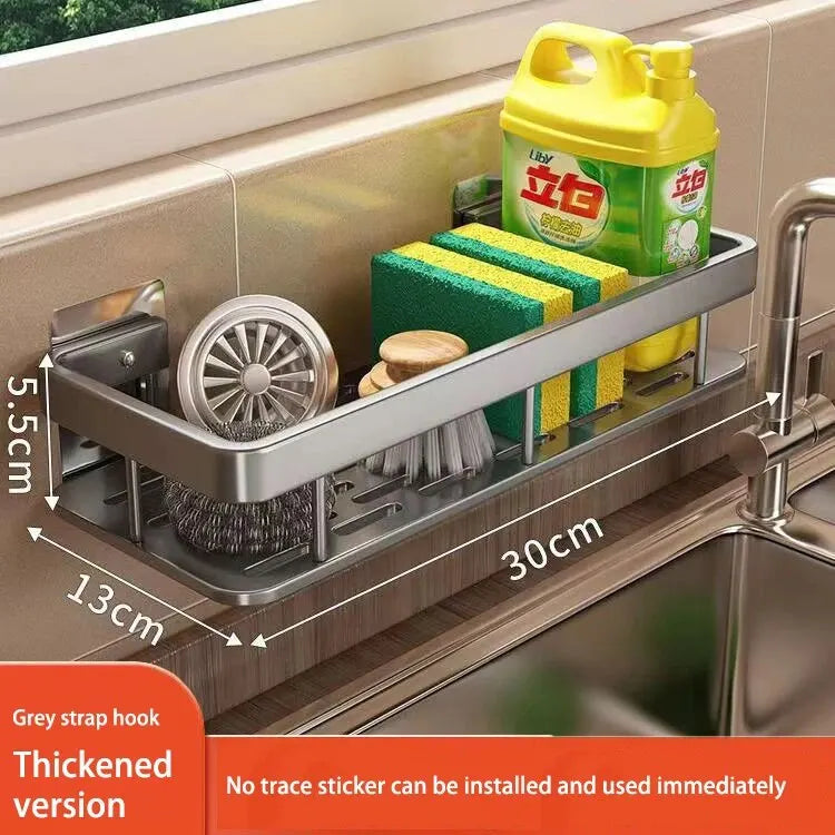 Wall-Mounted Space Aluminum Storage Rack – 11.8” Wide