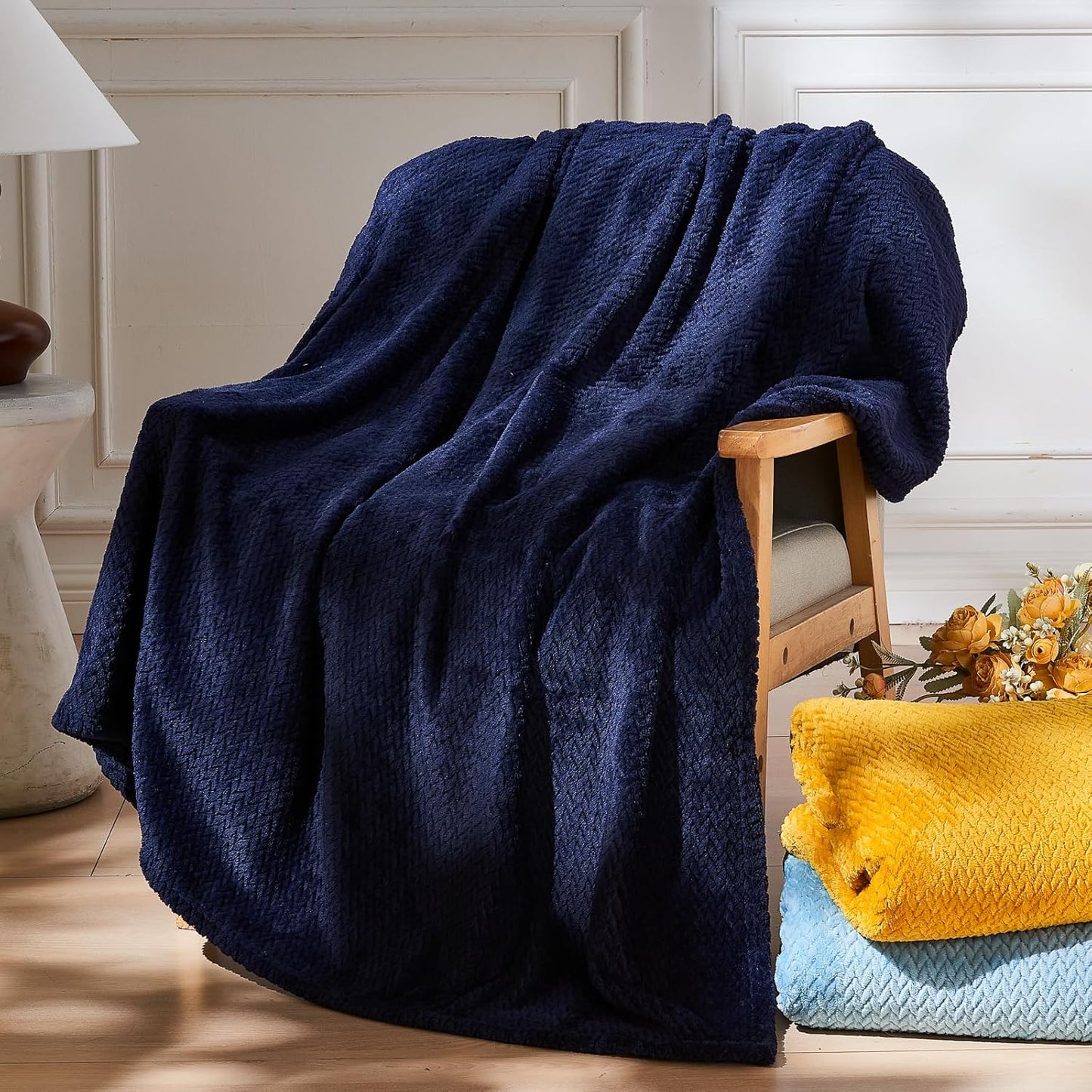 Super Soft Throw Blanket Sage Green Premium Silky Flannel Fleece Leaves Pattern Lightweight Bed Blanket All Season Use (Sage Green, Throw(50"X60"))