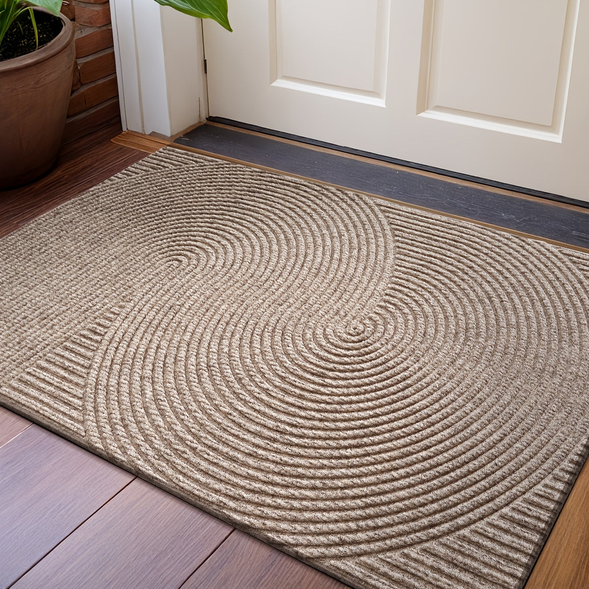 Minimalist Rectangular Door Mat – Durable Polyester, Elegant Design