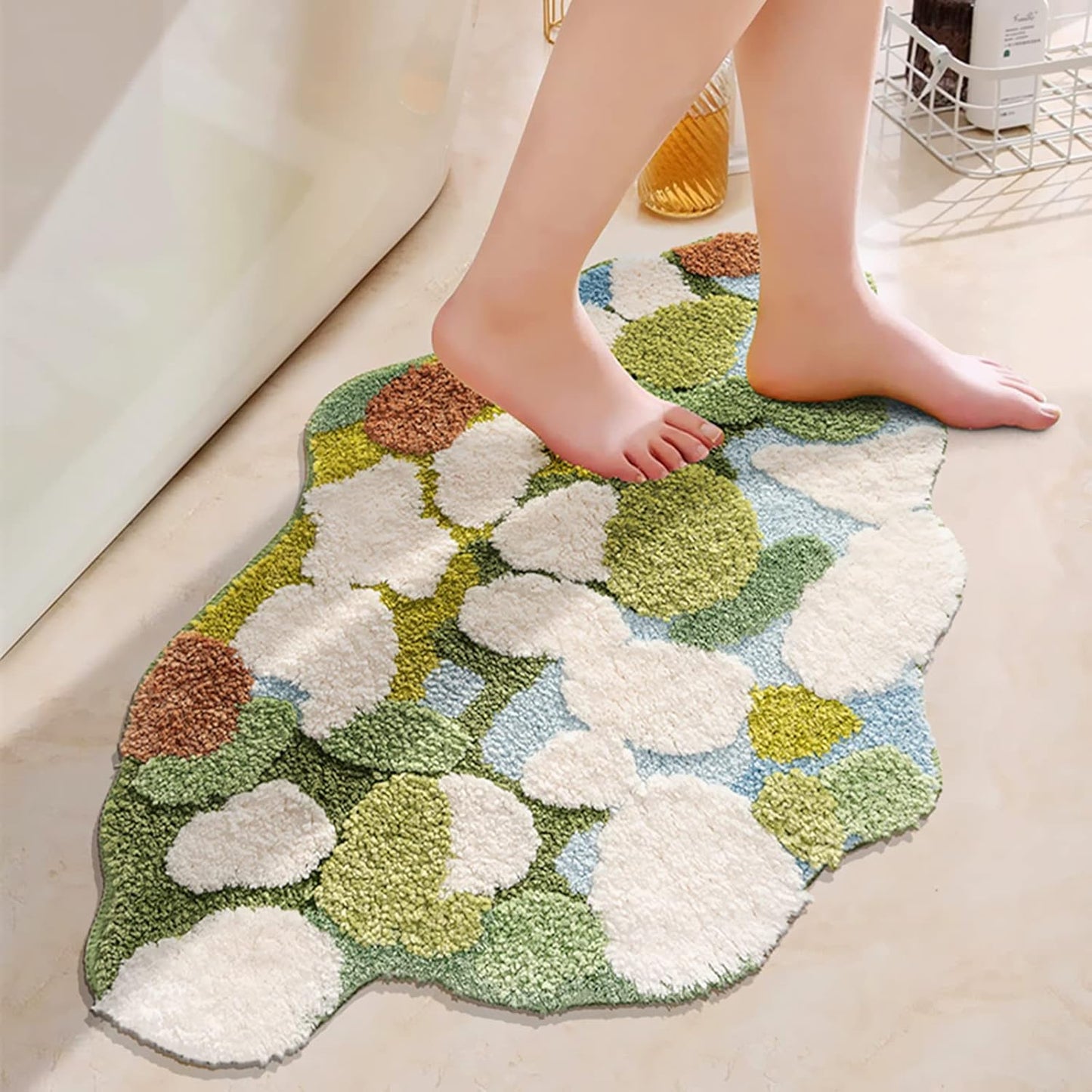 Soft Yellow Lemon Bath Rug for Kids Non Slip Absorbent Bath Mat Washable Shaggy Kids Bedroom Decor Bathroom Door Mat 31.5''X19.7''