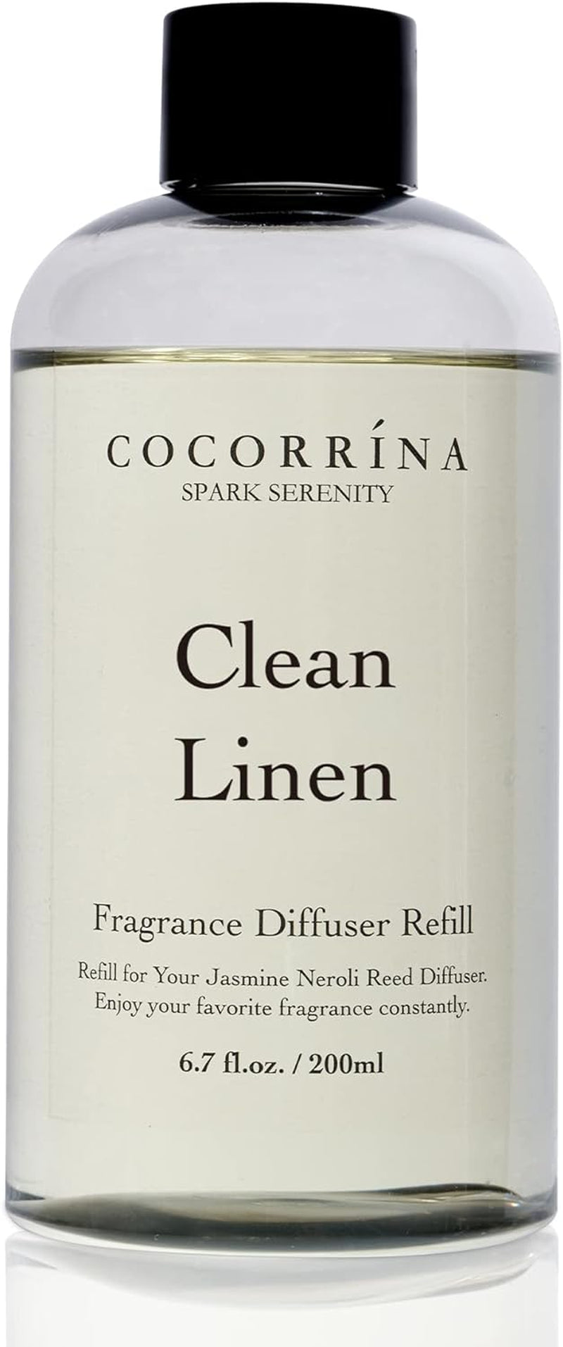 Reed Diffuser Set, 6.7 Oz Clean Linen Scented Diffuser with Sticks Home Fragrance Reed Diffuser for Bathroom Shelf Decor