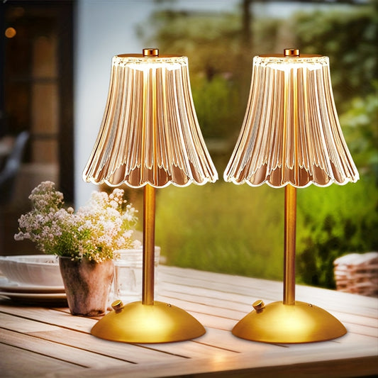 Modern Touch Control Metal Lamp – USB Rechargeable