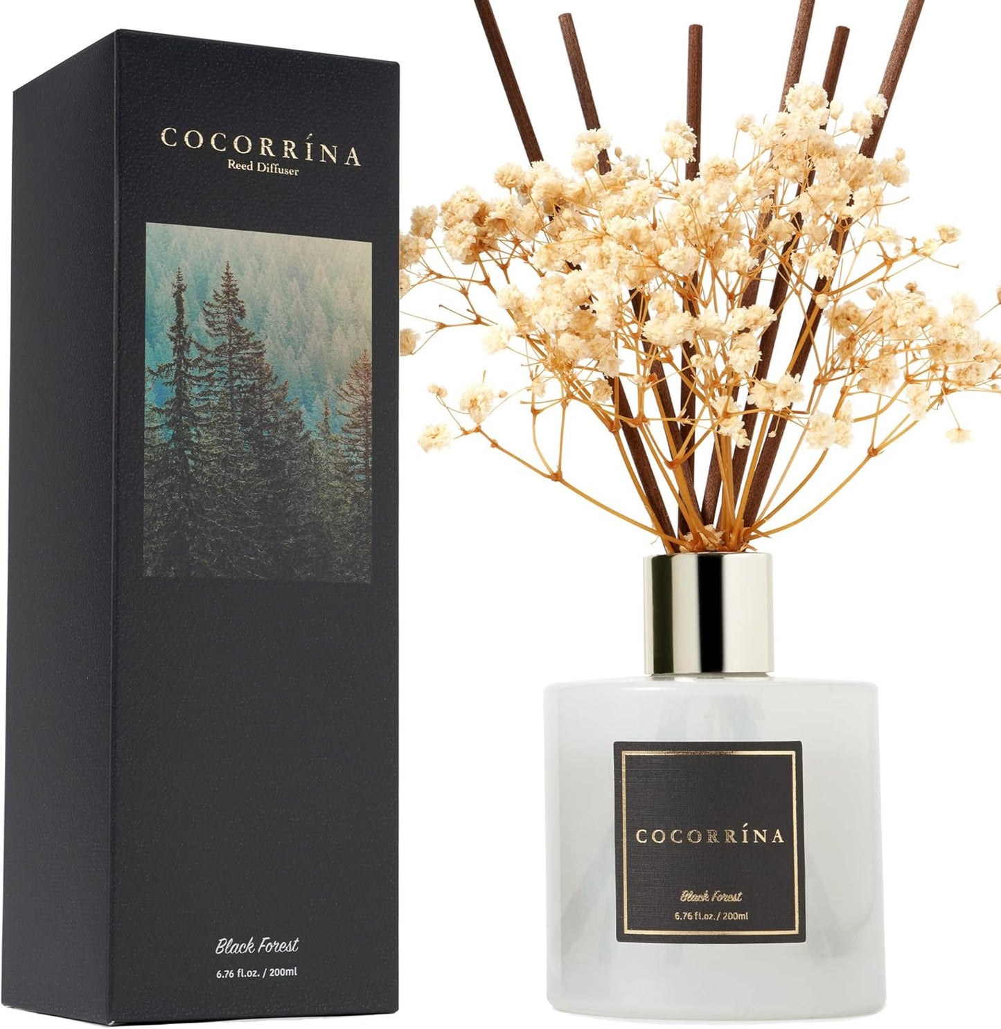 Reed Diffuser Set, 6.7 Oz Clean Linen Scented Diffuser with Sticks Home Fragrance Reed Diffuser for Bathroom Shelf Decor
