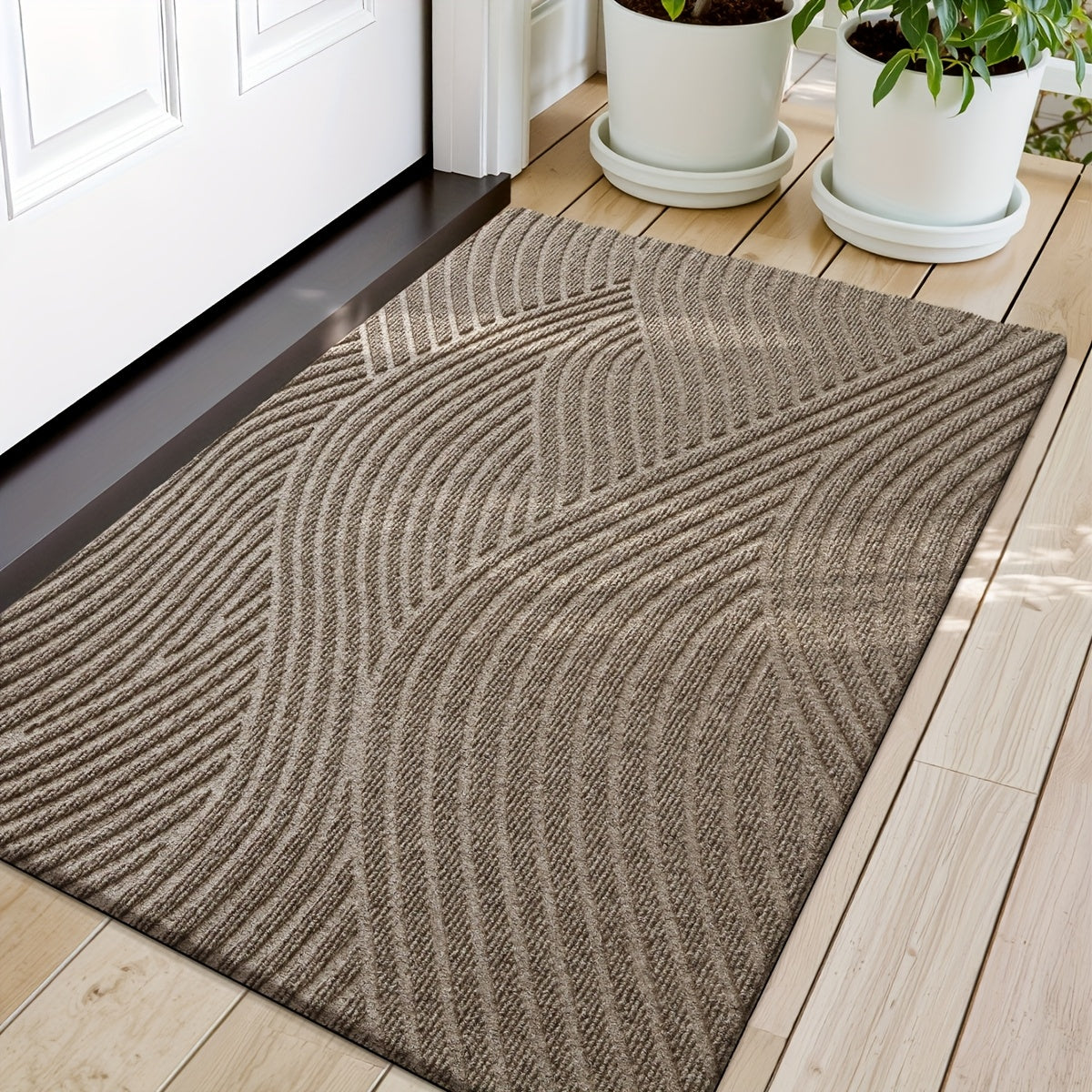 Minimalist Rectangular Door Mat – Durable Polyester, Elegant Design