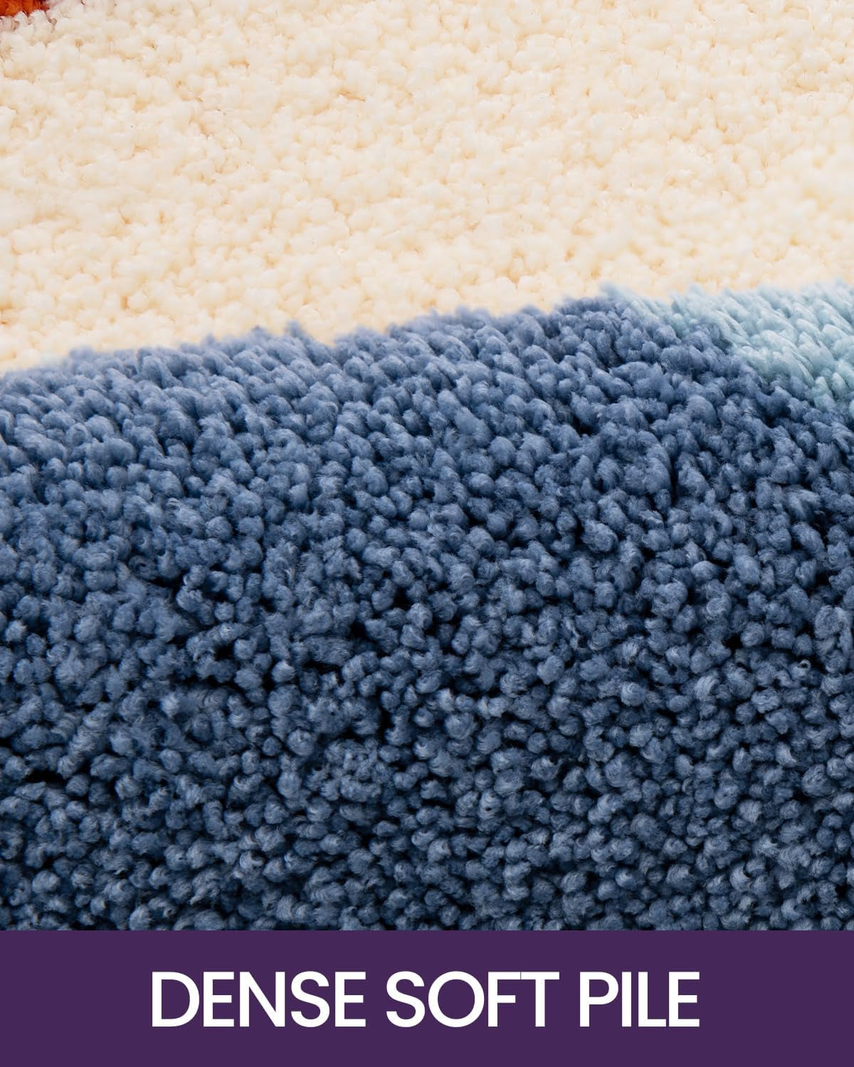 Bathroom Rug Washable, 17X30 Non Slip Bath Mat Absorbent, Soft Plush Microfiber Bathmat Quick Dry for Shower Floor, Colorful