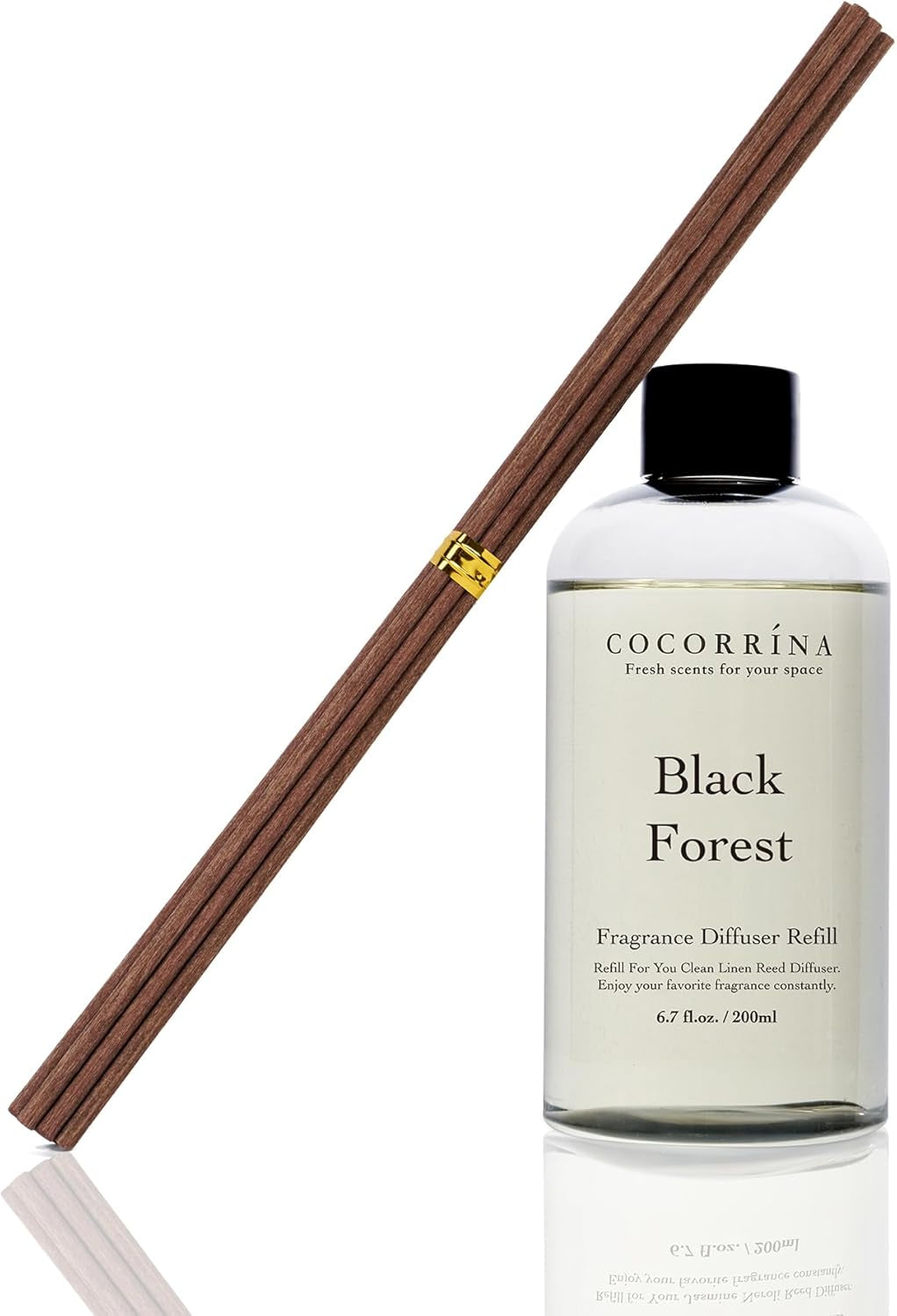 Reed Diffuser Set, 6.7 Oz Clean Linen Scented Diffuser with Sticks Home Fragrance Reed Diffuser for Bathroom Shelf Decor