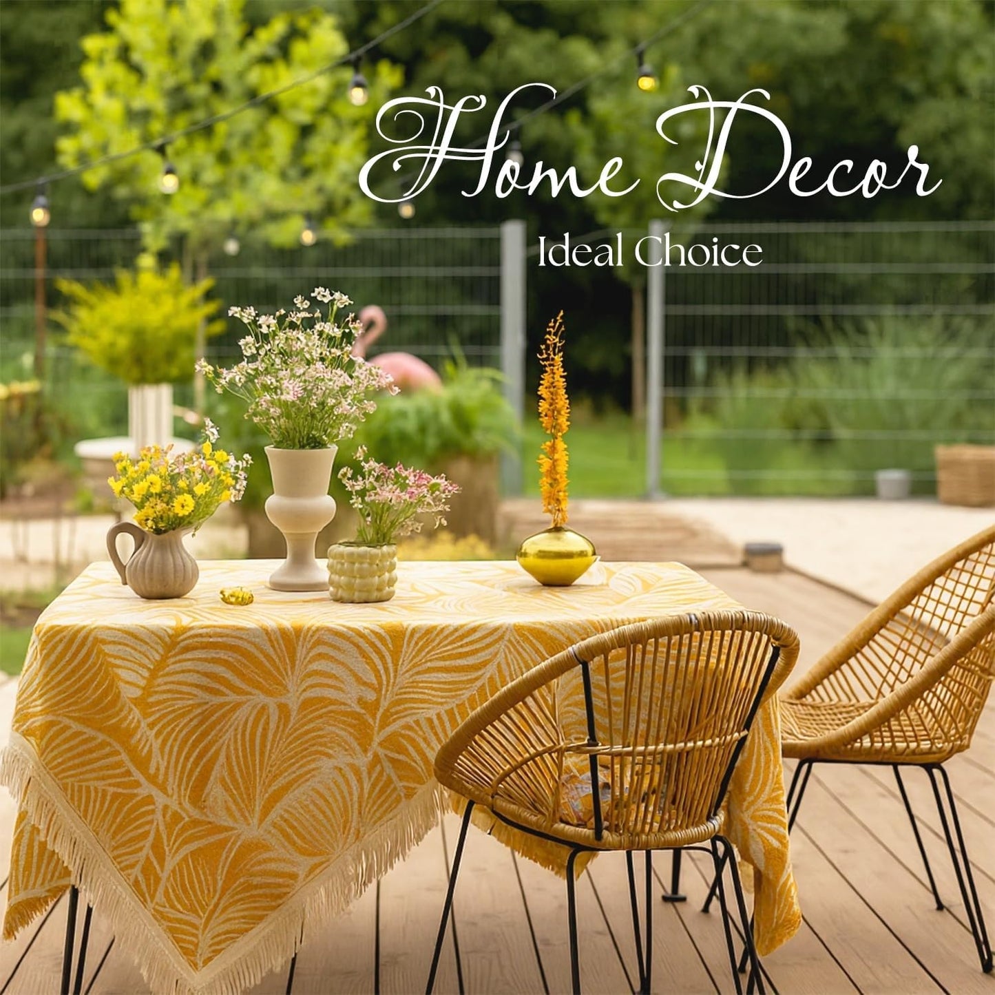 Boho Throw Blanket for Couch, Chenille Cotton Lightweight Summer Throw Blanket for Bed Sofa Chair Living Room Outdoor Soft Woven Decorative Blanket with Tassel Gift Orange Leaves 55"X60"