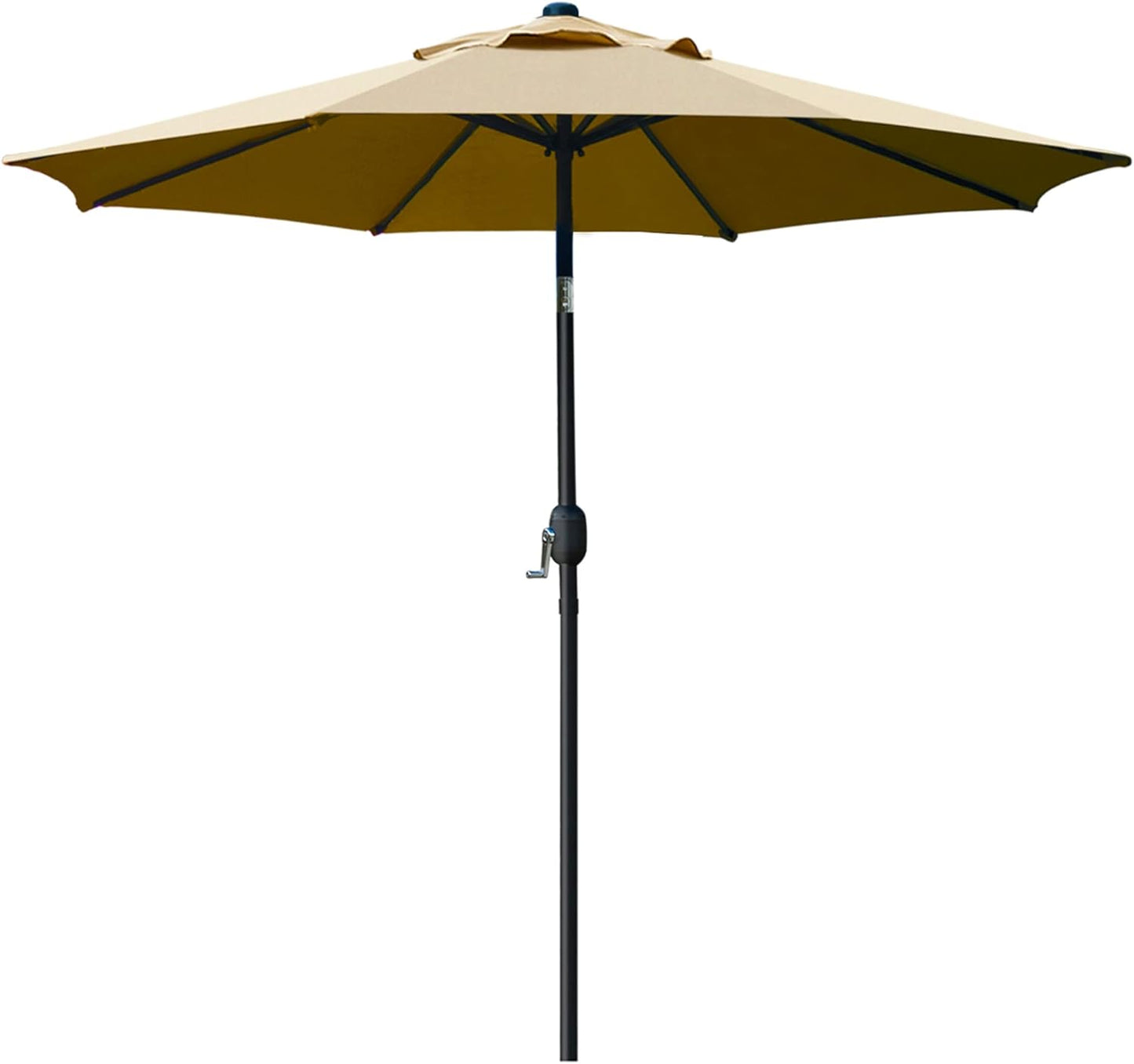 9' Patio Umbrella Outdoor Table Umbrella with 8 Sturdy Ribs (Beige)