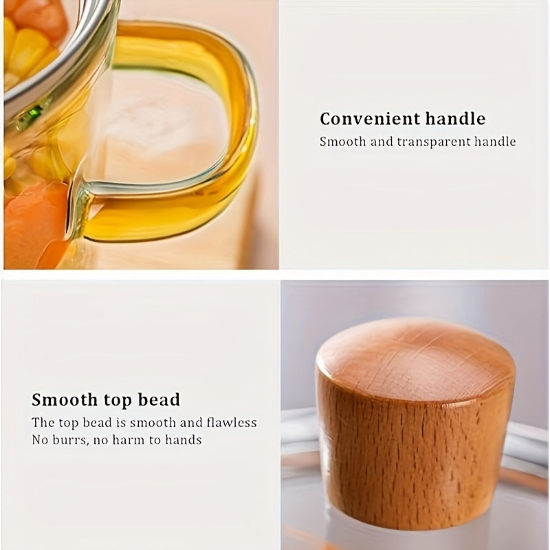 Glass Cooking Pot with Lid and Handles