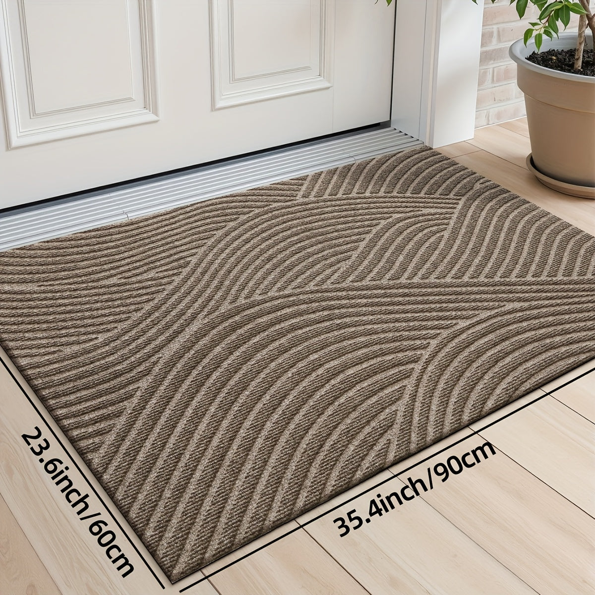 Minimalist Rectangular Door Mat – Durable Polyester, Elegant Design