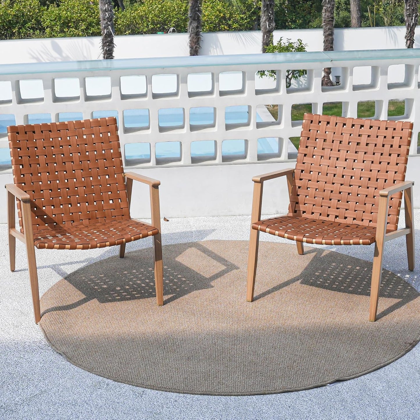 3 Piece Patio Bistro Set, Outdoor Conversation Chair Sets with Coffee Table, Patio Furniture Set for Porch Backyard Balcony Park Deck Poolside