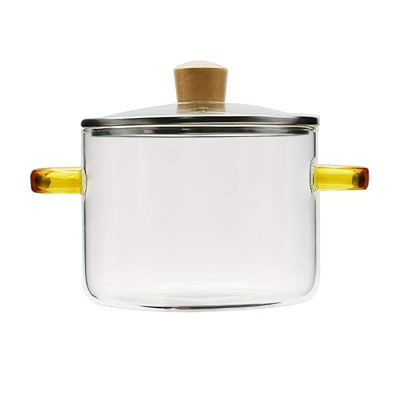 Glass Cooking Pot with Lid and Handles