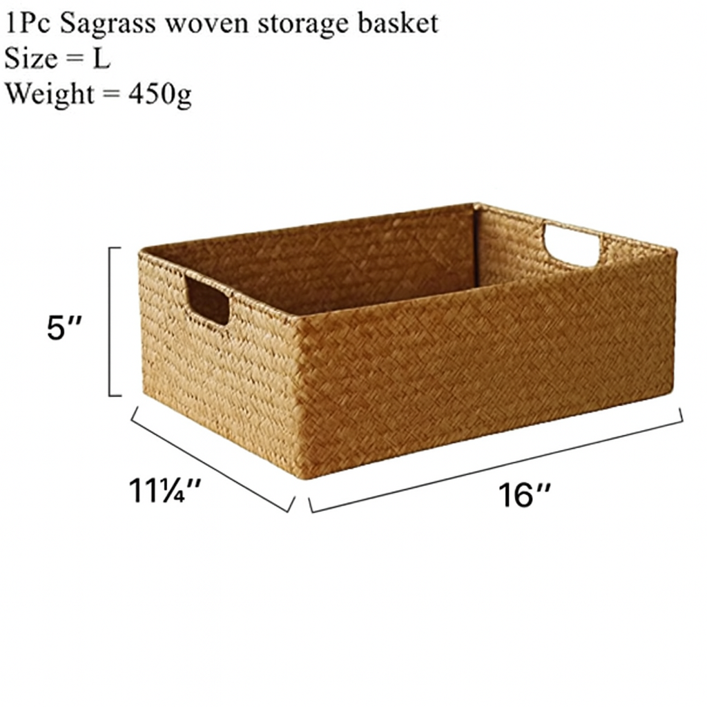 Handmade Rectangular Seaweed Basket