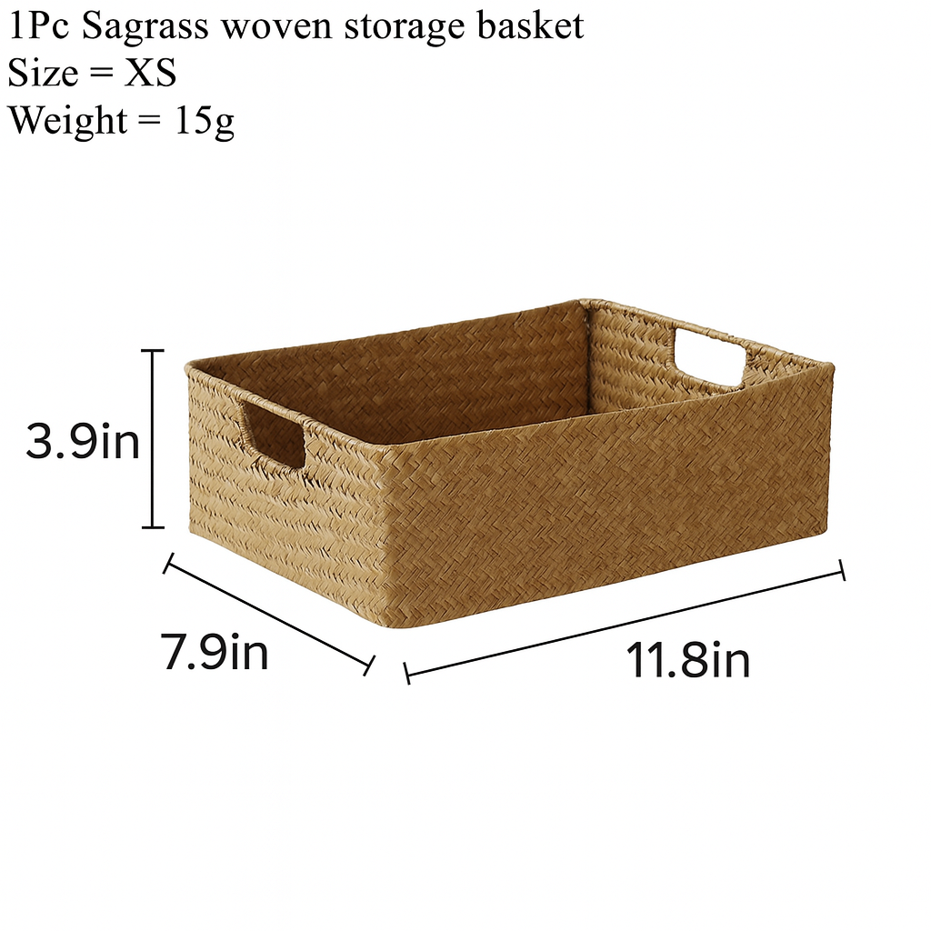 Handmade Rectangular Seaweed Basket