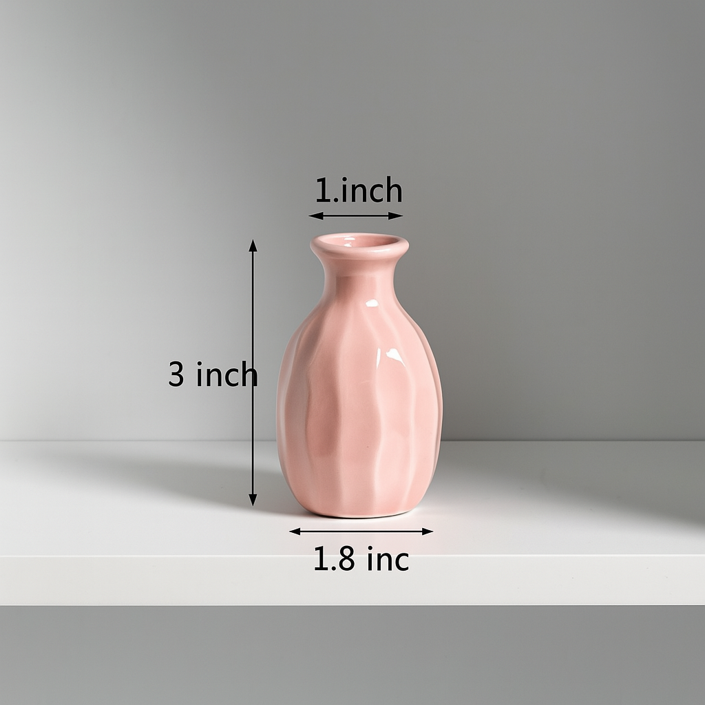 Modern Nordic Ceramic Flower Vase – White