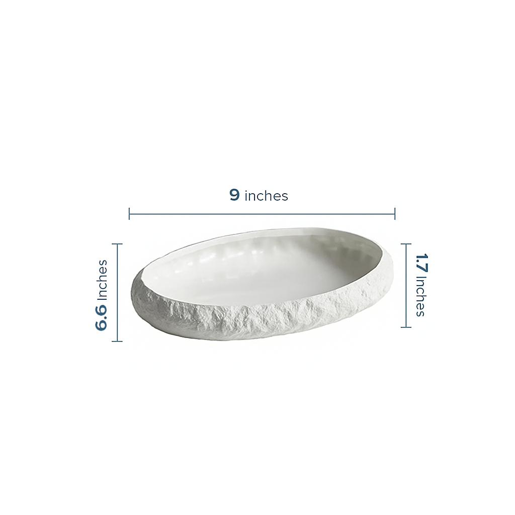 Nordic Style Porcelain Ceramic Dish – Minimalist Gift Piece