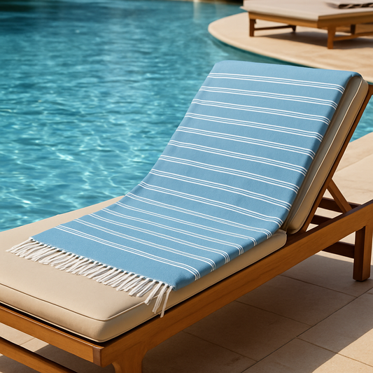 Striped Christmas Beach Towel – Soft, Quick-Absorbent &amp; Machine Washable
