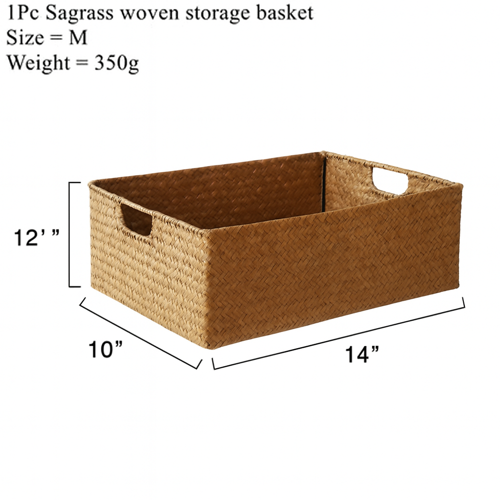 Handmade Rectangular Seaweed Basket