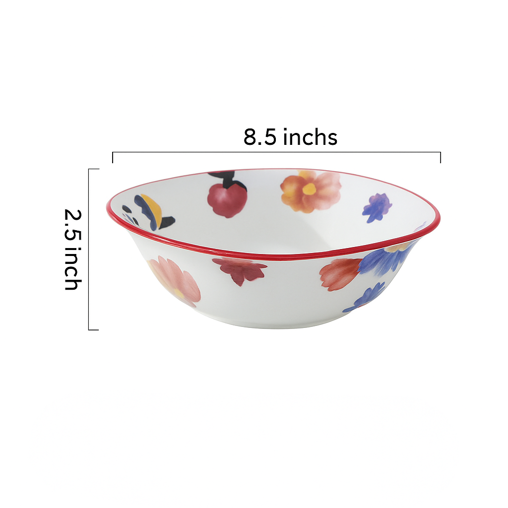 Ceramic Double-Ear Baking Dish – Floral Rectangular Oven Plate