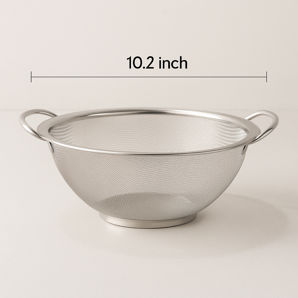 Stainless Steel Mesh Colander – Multi-Purpose Kitchen Strainer