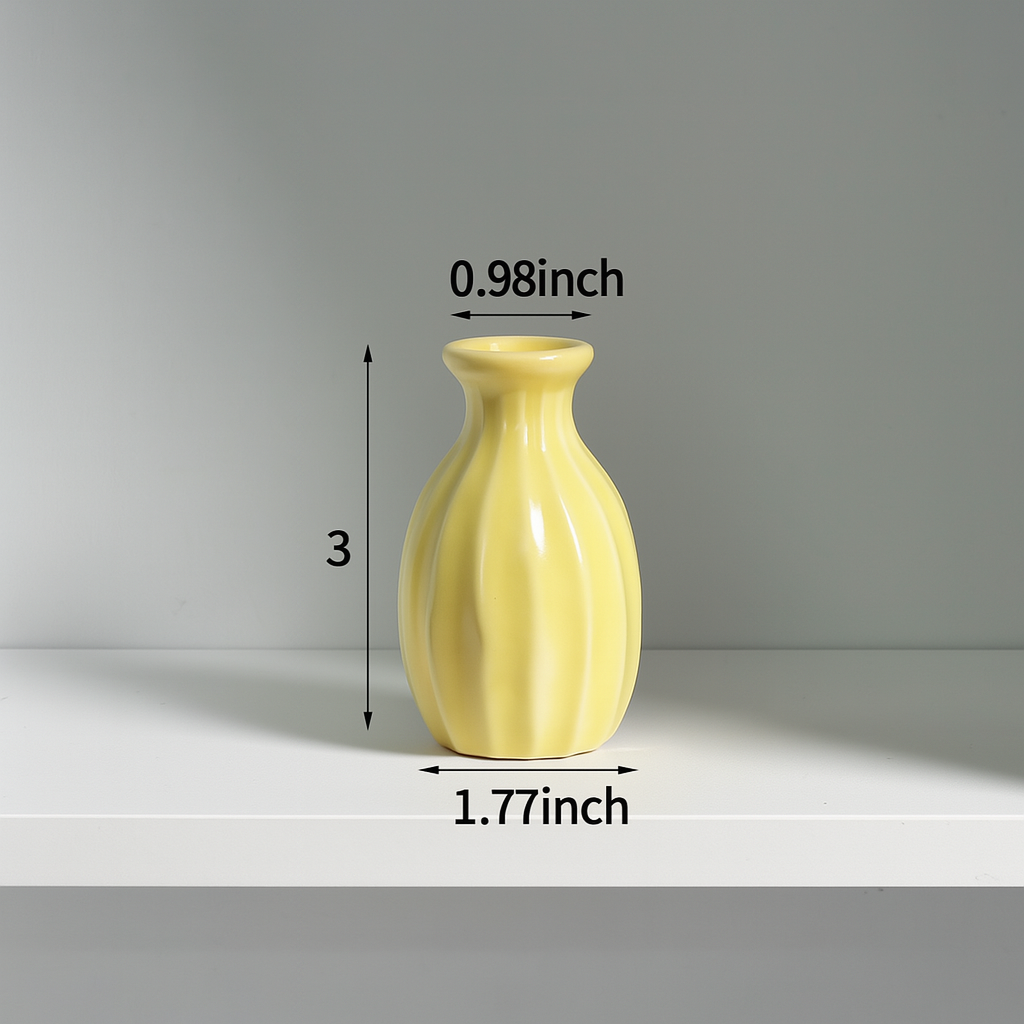 Modern Nordic Ceramic Flower Vase – White