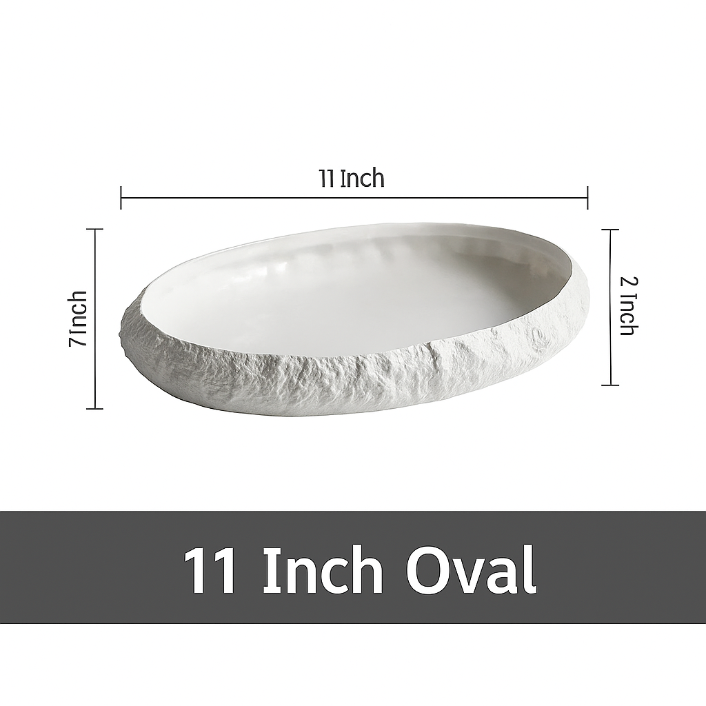 Nordic Style Porcelain Ceramic Dish – Minimalist Gift Piece