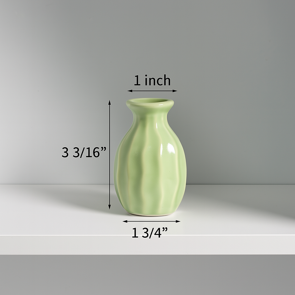 Modern Nordic Ceramic Flower Vase – White