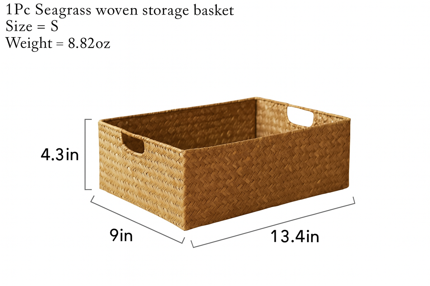 Handmade Rectangular Seaweed Basket